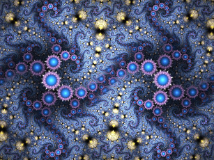 Картинка 3д+графика фракталы+ fractal цвета фон узор