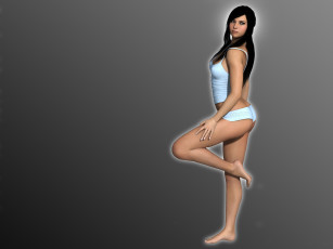 Картинка 3д+графика люди+ people девушка взгляд фон