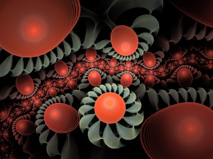 Картинка 3д+графика фракталы+ fractal цвета фон узор