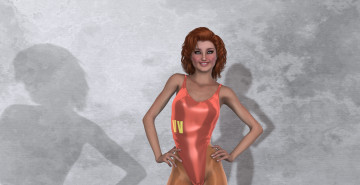 обоя 3д графика, люди , people, фон, взгляд, девушка