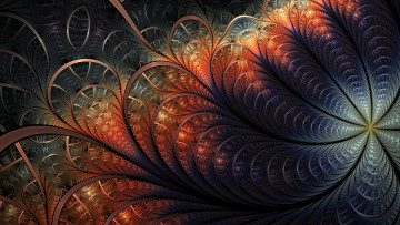 Картинка 3д+графика фракталы+ fractal цвета фон узор