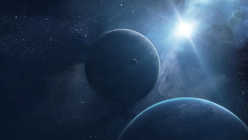 Картинка космос арт вселенная звезды планеты