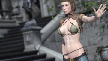 Картинка 3д+графика люди+ people фон взгляд девушка