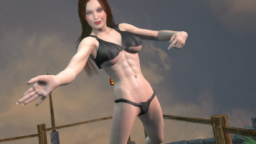 Картинка 3д+графика люди+ people взгляд девушка фон