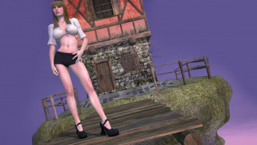 Картинка 3д+графика люди+ people взгляд девушка фон