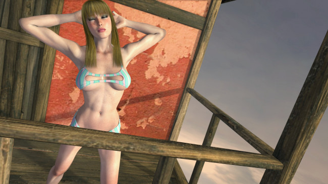 Обои картинки фото 3д графика, люди , people, фон, взгляд, девушка