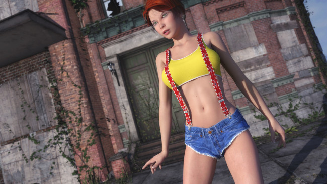 Обои картинки фото 3д графика, люди , people, фон, взгляд, девушка