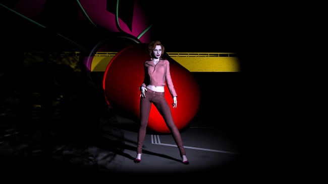 Обои картинки фото 3д графика, люди , people, фон, взгляд, девушка