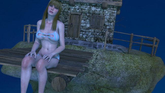 Обои картинки фото 3д графика, люди , people, взгляд, девушка, фон