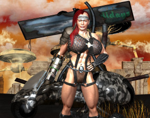 Картинка 3д+графика фантазия+ fantasy девушка фон взгляд