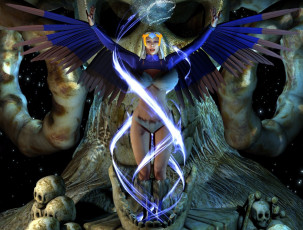 Картинка 3д+графика существа+ creatures фон взгляд девушка