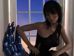 Картинка 3д+графика люди+ people фон взгляд девушка