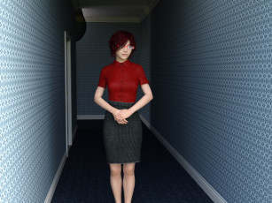 Картинка 3д+графика люди+ people взгляд девушка фон