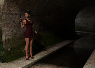 Картинка 3д+графика люди+ people девушка взгляд фон