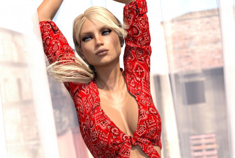 Картинка 3д+графика люди+ people фон взгляд девушка