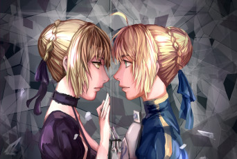 Картинка аниме fate stay+night сейбер