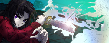 Картинка аниме kara+no+kyokai девушка взгляд фон