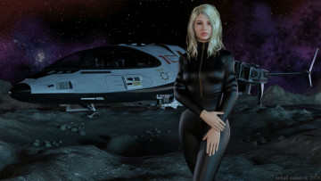 Картинка 3д+графика фантазия+ fantasy девушка взгляд фон