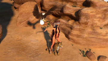 Картинка 3д+графика фантазия+ fantasy девушка взгляд фон