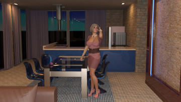 Картинка 3д+графика люди+ people фон взгляд девушка