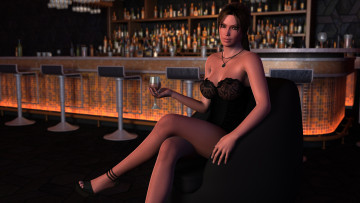 Картинка 3д+графика люди+ people фон взгляд девушка