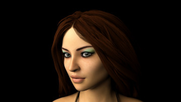 Картинка 3д+графика портрет+ portraits девушка взгляд фон