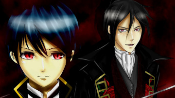 Картинка аниме kuroshitsuji себастья сиэль косплей