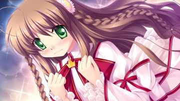 Картинка аниме rewrite девушка фон взгляд