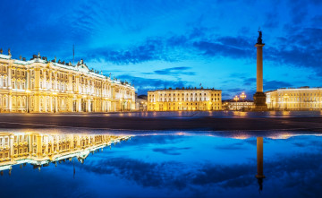 Картинка города санкт-петербург +петергоф+ россия колонна здания дворцы площадь
