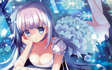 Картинка аниме unknown +другое девушка взгляд фон