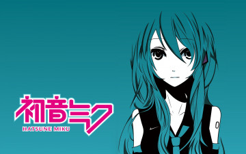 Картинка аниме vocaloid фон взгляд девушка