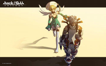 Картинка hack sign аниме взгляд девушка фон