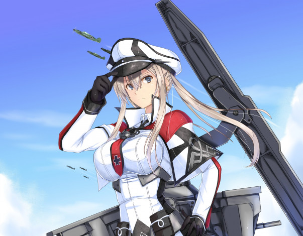 Обои картинки фото аниме, kantai collection, graf, zeppelin