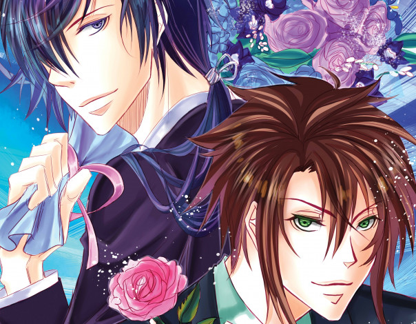 Обои картинки фото аниме, hakuouki, парни, школа