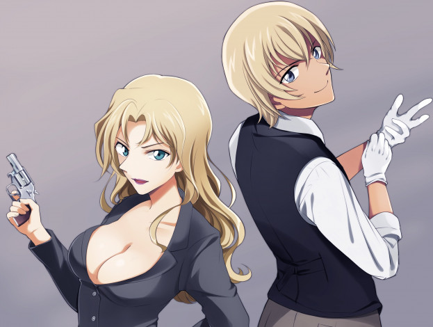 Обои картинки фото аниме, detective conan,  magic kaito, детектив, конан