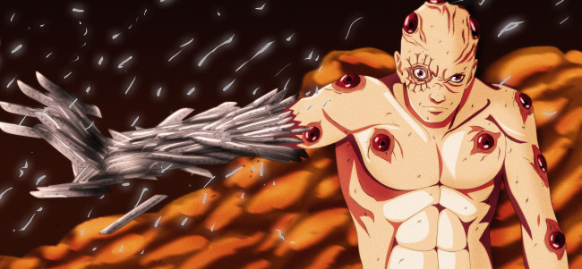 Обои картинки фото аниме, naruto, мужик, глаза