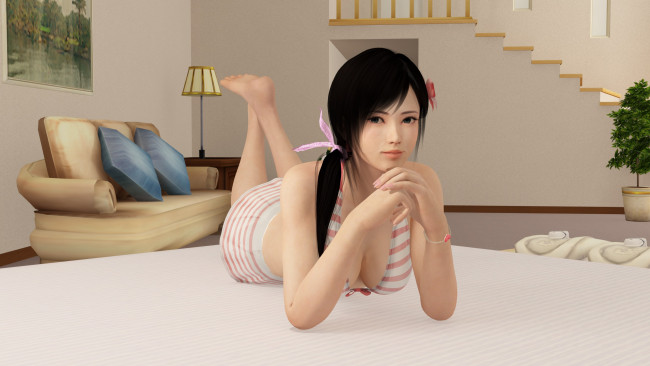 Обои картинки фото 3д графика, аниме , anime, фон, взгляд, девушка