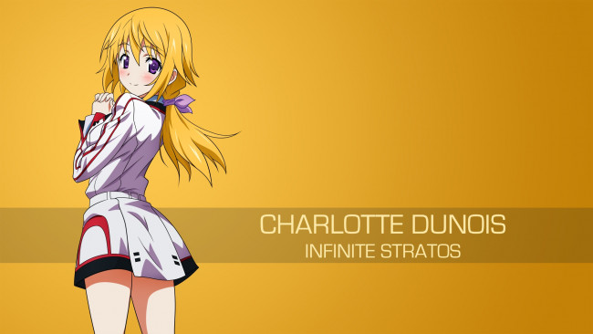 Обои картинки фото аниме, infinite stratos, фон, взгляд, девушка