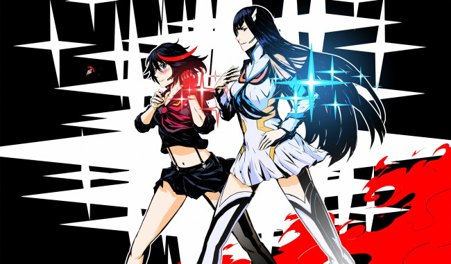 Обои картинки фото аниме, kill la kill, anime, kill, la, satsuki, kiryuin, art, ryuko, matoi