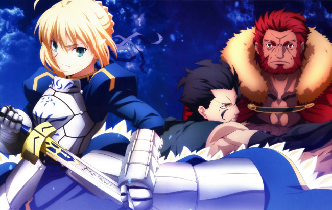Обои картинки фото аниме, fate, zero, сейбер, лансер