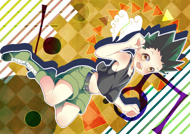 Обои картинки фото аниме, hunter x hunter, gon, freaks