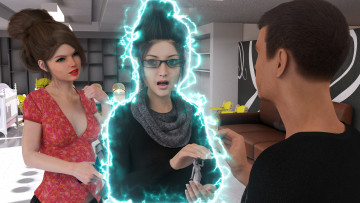 Картинка 3д+графика фантазия+ fantasy фон взгляд девушки