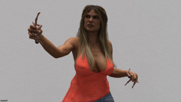 Картинка 3д+графика фантазия+ fantasy взгляд девушка фон