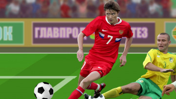 Картинка рисованное люди футбол мужчина мяч