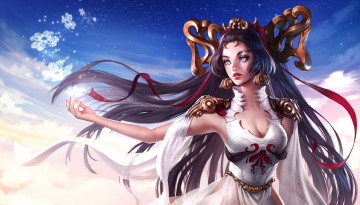 Картинка фэнтези девушки магия арт девушка ilse harting godess снежинки