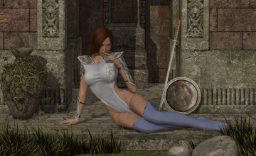 Картинка 3д+графика люди+ people взгляд фон девушка