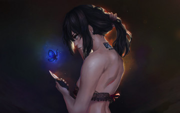 Картинка фэнтези роботы +киборги +механизмы by therealotep бабочка робот девушка фантастика