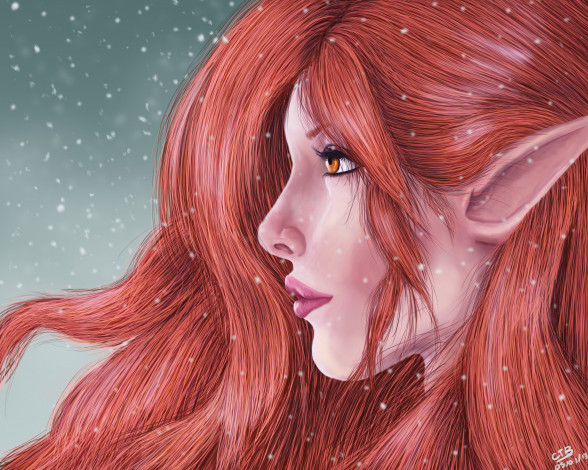 Обои картинки фото фэнтези, эльфы, эльфийка