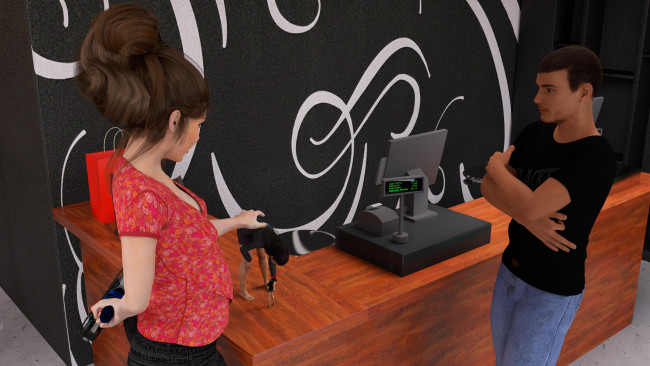 Обои картинки фото 3д графика, фантазия , fantasy, девушки, взгляд, фон