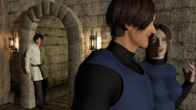 Обои картинки фото 3д графика, люди , people, девушка, фон, взгляд